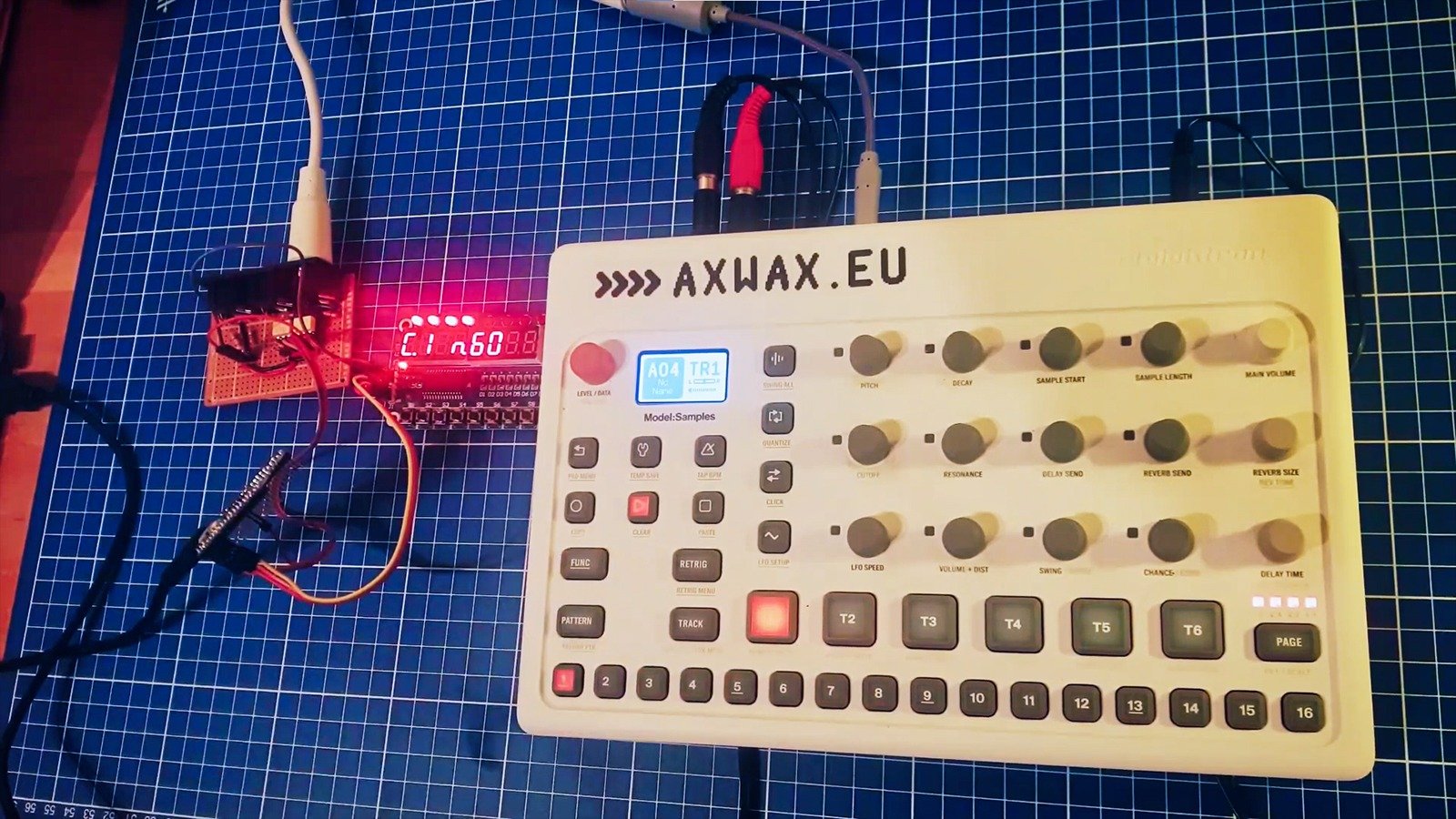 TM1638 LED&KEY based MIDI visualiser on the Raspberry Pi Pico